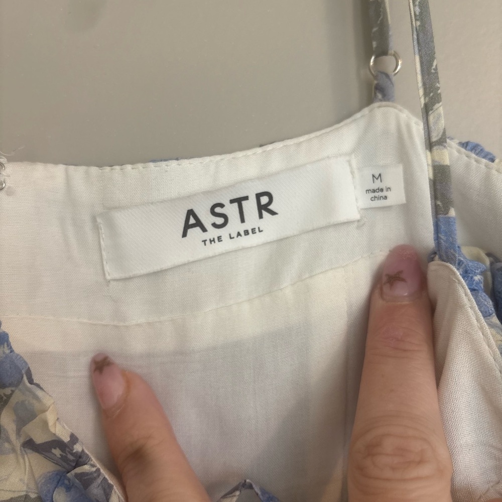 Astr Blue Floral Sweetheart Mini Dress - Picture 2 of 2